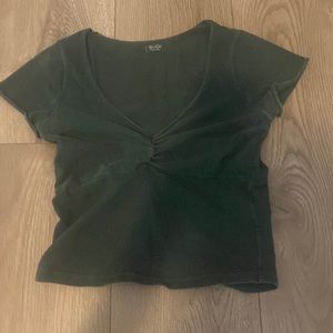brandy melville dark green gina top.